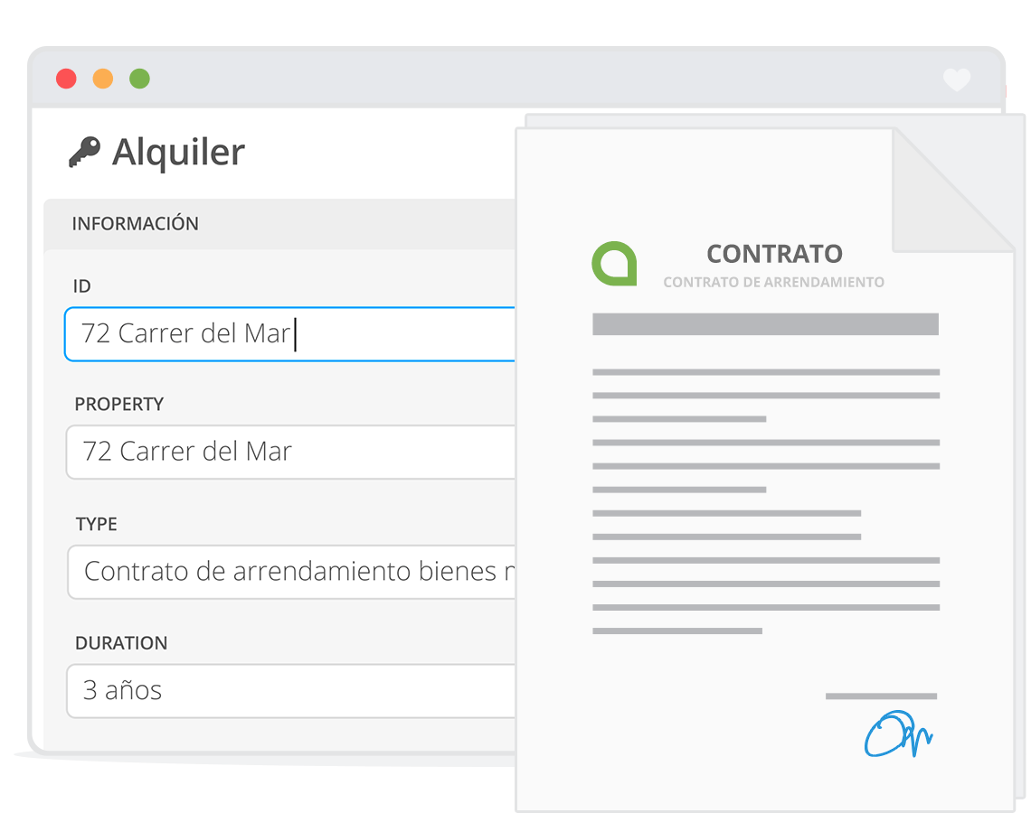 Contrato de alquiler precargado