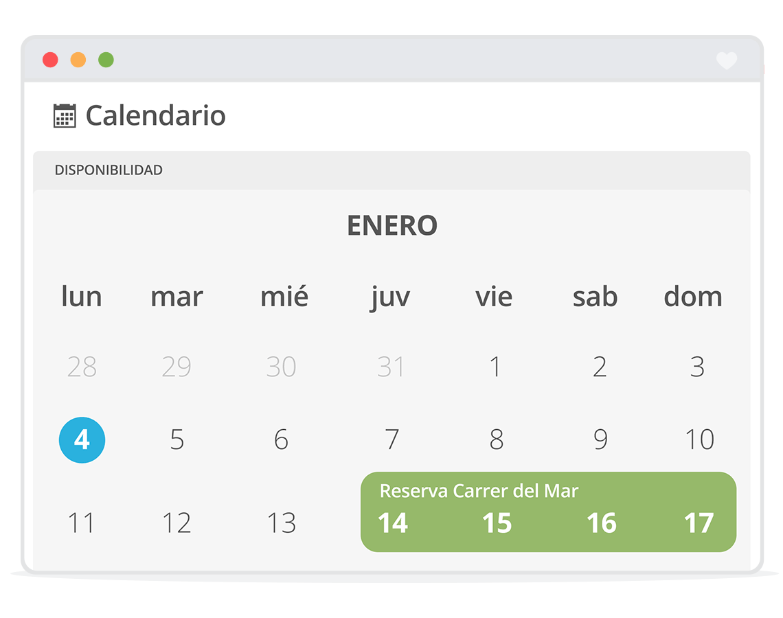 Calendario de reservas