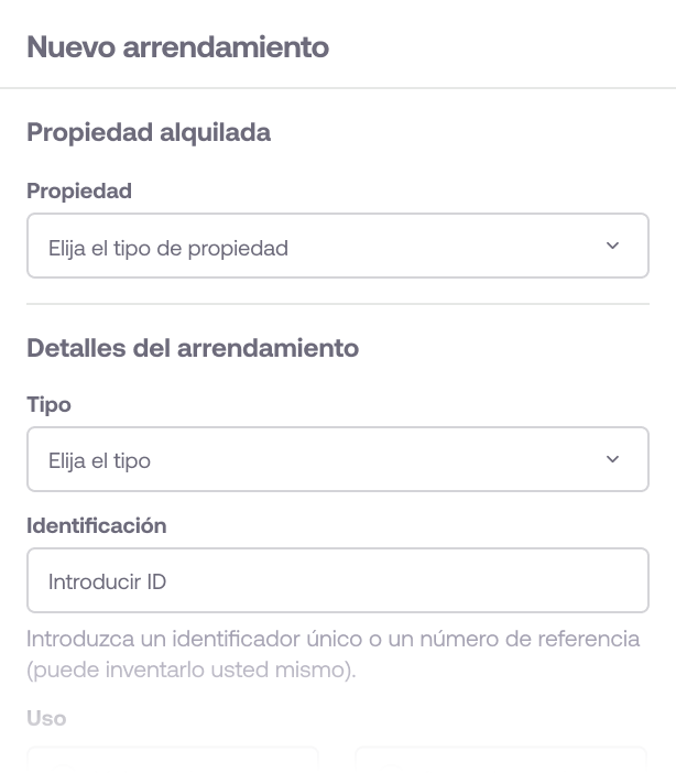 Crear un alquiler